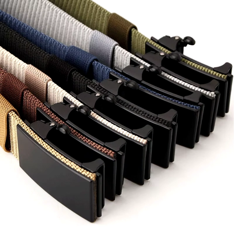 Product image KAHASIL - Ikat Pinggang Sabuk Gesper Pria Nylon Kanvas Kepala Besi Panjang 120cm KHBELT045 all variant ABU